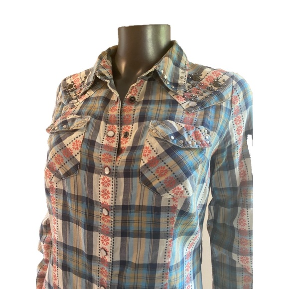 Vintage Western Shirt Dress by Guess Jeans - Picture 4 of 6